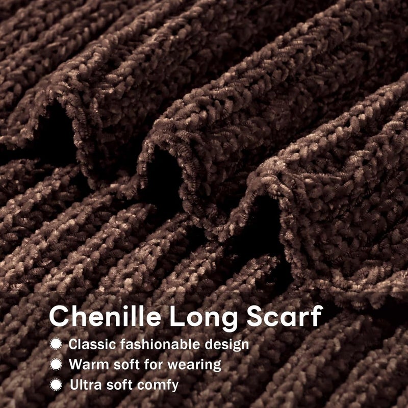 FANCY WELL Scarf for Women Winter - Chunky Scarf Oversized Chenille,Soft Long Scarves for Cold Weather,Gifts for Women - Image 2